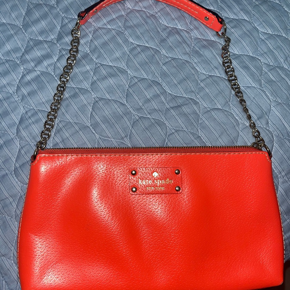 Orange leather great  condition Kate spade purse!